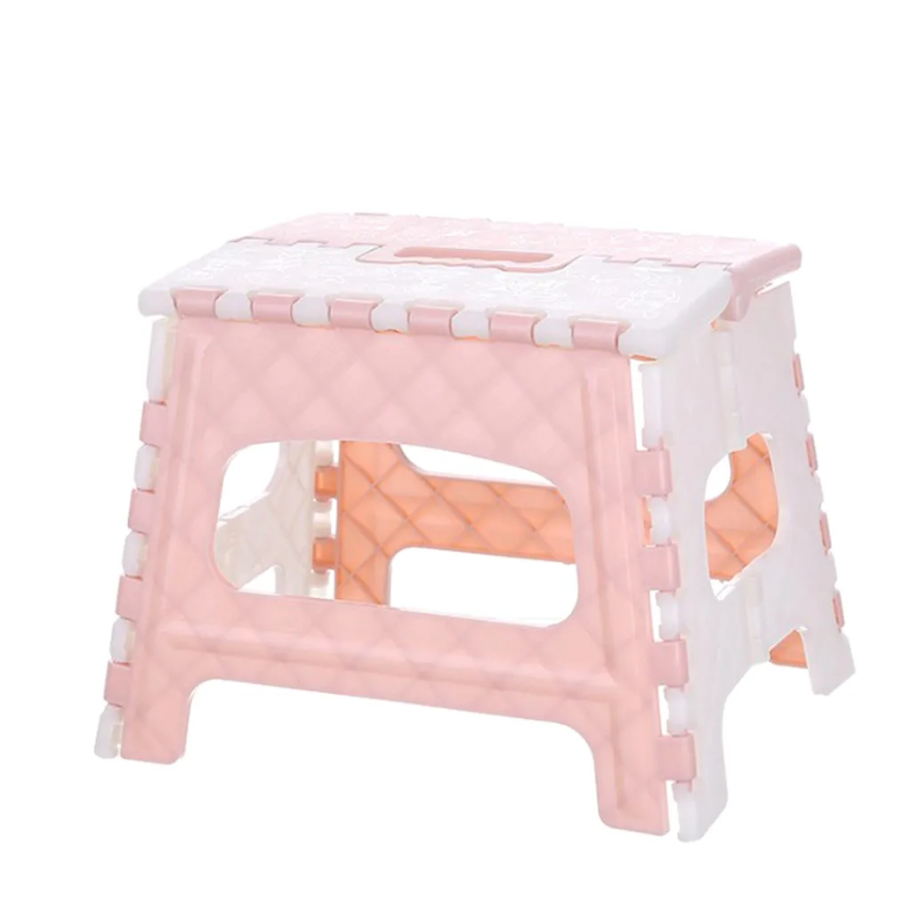 

Folding Step Stool Plastic Multi Purpose Home Train Outdoor Storage Foldable Bath Bench Kids Holding Stool Children Furniture