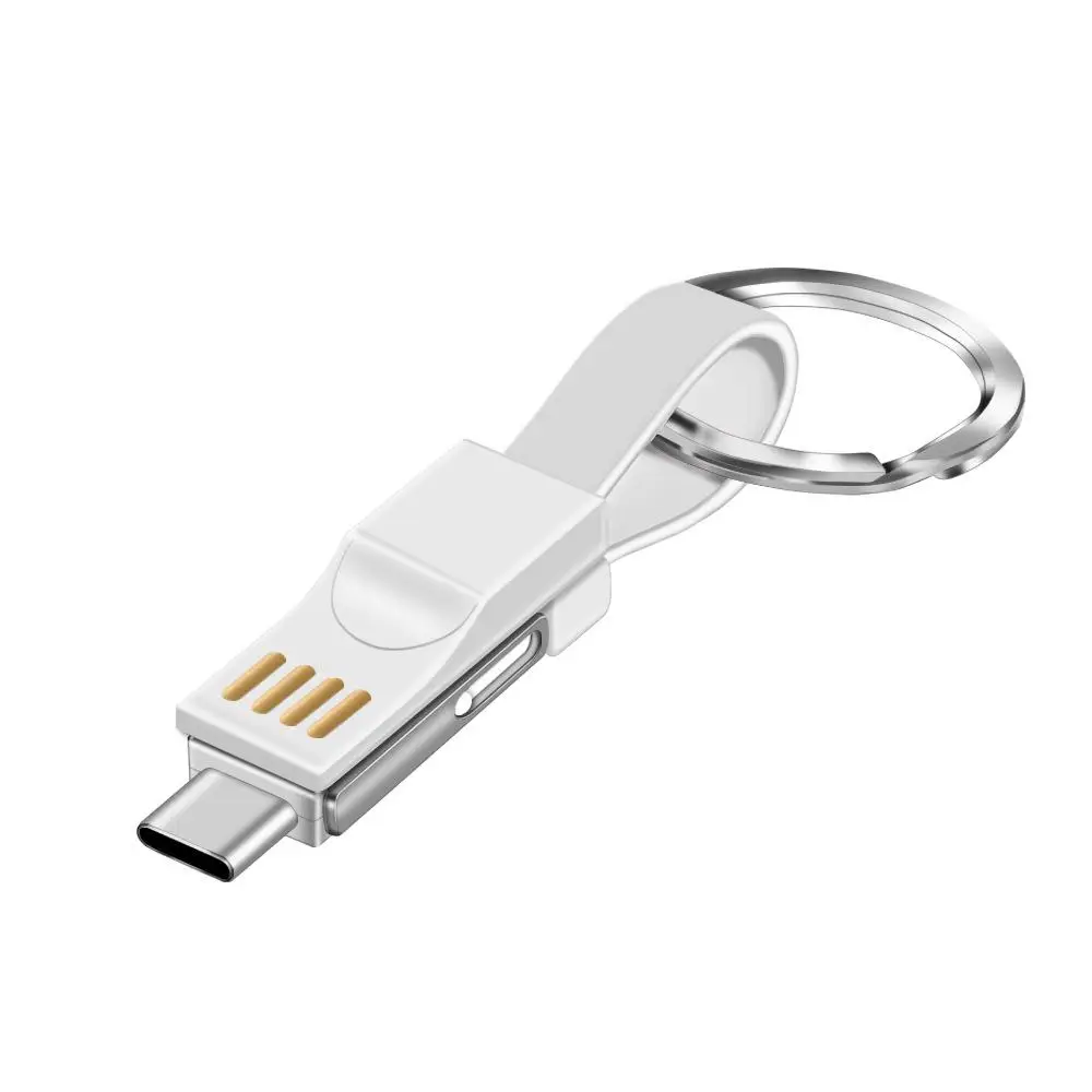 EastVita 3-in-1 USB Cable Micro Type C For iPhone X Samsung Xiaomi Mini Keychain Charger Charging Cables Adapter r60 | Электроника
