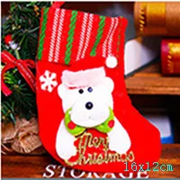 style 10-35-bear Подарочный Рождественский чулок сумки год Детские Рождественские украшения для подарков для дома с утолщённой меховой опушкой, хороший декор натальное дерево украшения Noel "сделай сам" - Цвет: style 10-35-bear