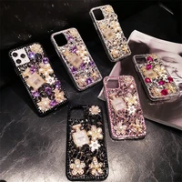 2020 luxury women design bling diamond pearl phone case for iphone 11 pro max soft tpu pc crystal back cover for iphone 12 pro