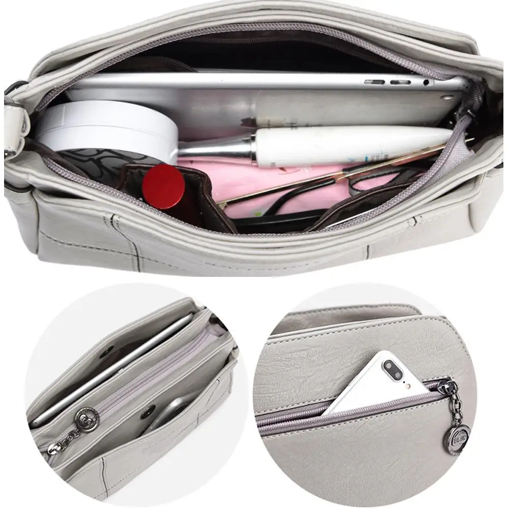

Luxury Messenger Bags For Women Fashion Handbag Designer Female Soft Leather Crossbody Shoulder Bag Ladies hand bag High Quality