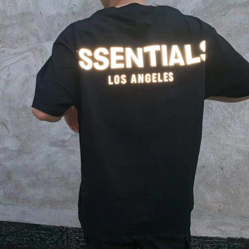 19FW FOG feares of GodS Essentials футболка 3 м Светоотражающая Los Angeles Мужская женская летняя