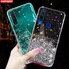Чехол для Honor 9A, 9S, 9C, 9X, 30, 30S, 20S, 10i, 10, 20i, 20 Lite, 7X, 7S, 8X, 8A, 8C, 8S Prime, силикон, ТПУ, глянцевый, мягкий пластиковый чехол с блестками