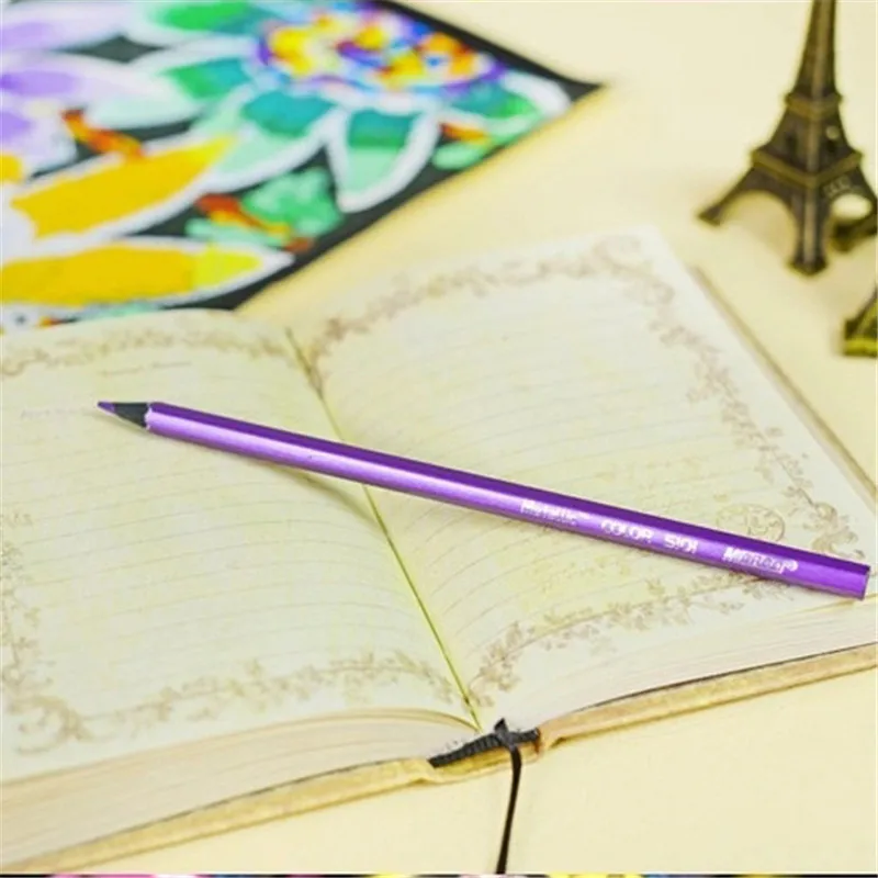 

1 SET 12 Colors Metallic Non-toxic Drawing Pencils Drawing Sketching Finest