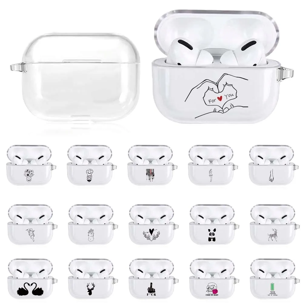 

For Apple AirPods Pro Earphone Case - Transparent Protective Cover Dust-proof Silicone AirPods Case Earphone Accessories
