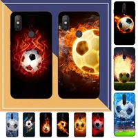 yinuoda fire football soccer ball phone case for redmi note 8 7 9 4 6 pro max t x 5a 3 10 lite pro