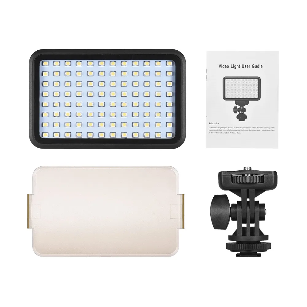 

Andoer PAD96 Camera LED Video Light 6000K Dimmable Fill Light Continuous Light Panel 7.5W/12W CRI90+ w/Camera Mount CT Filter