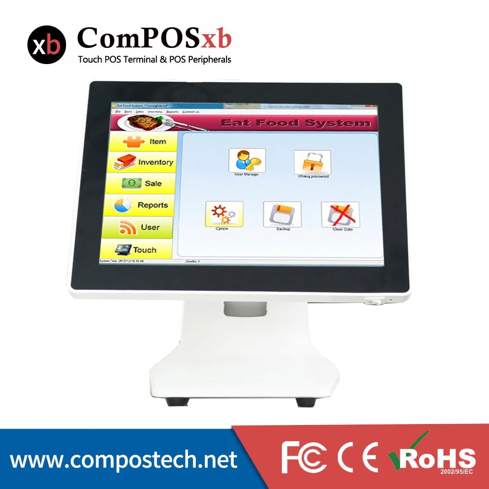 

Point Of Sale Windows POS Machine 15" Cash register Touch Screen POS Terminal For Restaurant