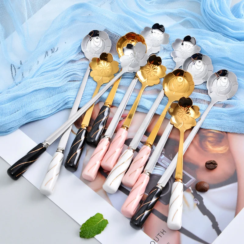 Cute Nordic Stainless Steel Cutlery Set Eco Friendly Portable Travel Tableware II50DCSTZ | Дом и сад