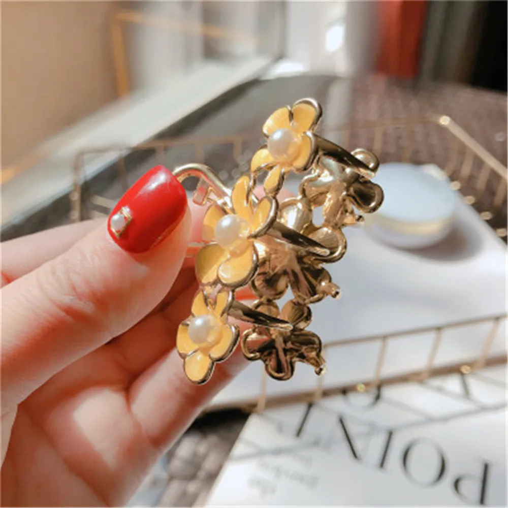

Women Girls Hair Jewelry Hair Accessories Side Clip Metal Colorful Flower Hair Claw Fashion Hair Clips Headwear