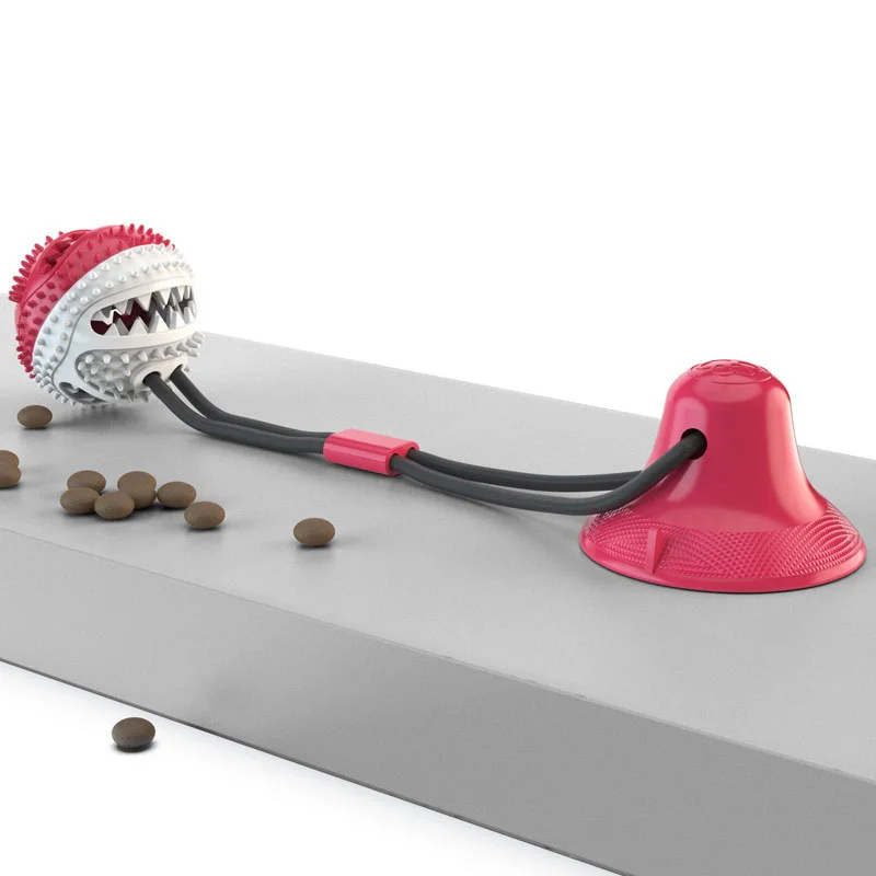 Molar Bite Interactive Dog Toy with Durable Rope Pet Toys Suction Cup Tooth Cleaning Chewing Rubber | Дом и сад