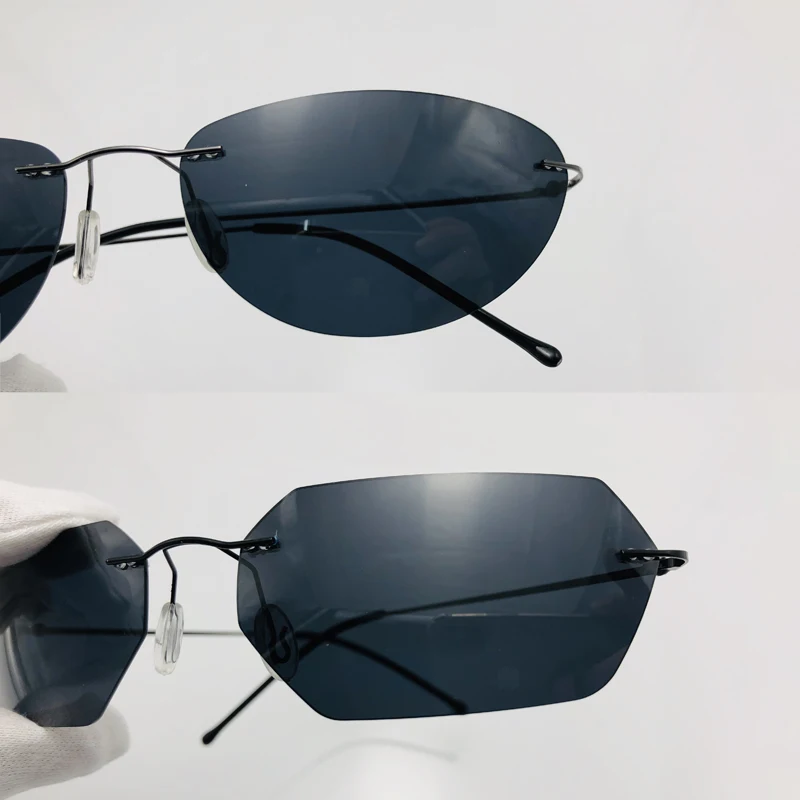 Солнцезащитные очки HBK мужские без оправы ультралегкие Поляризационные