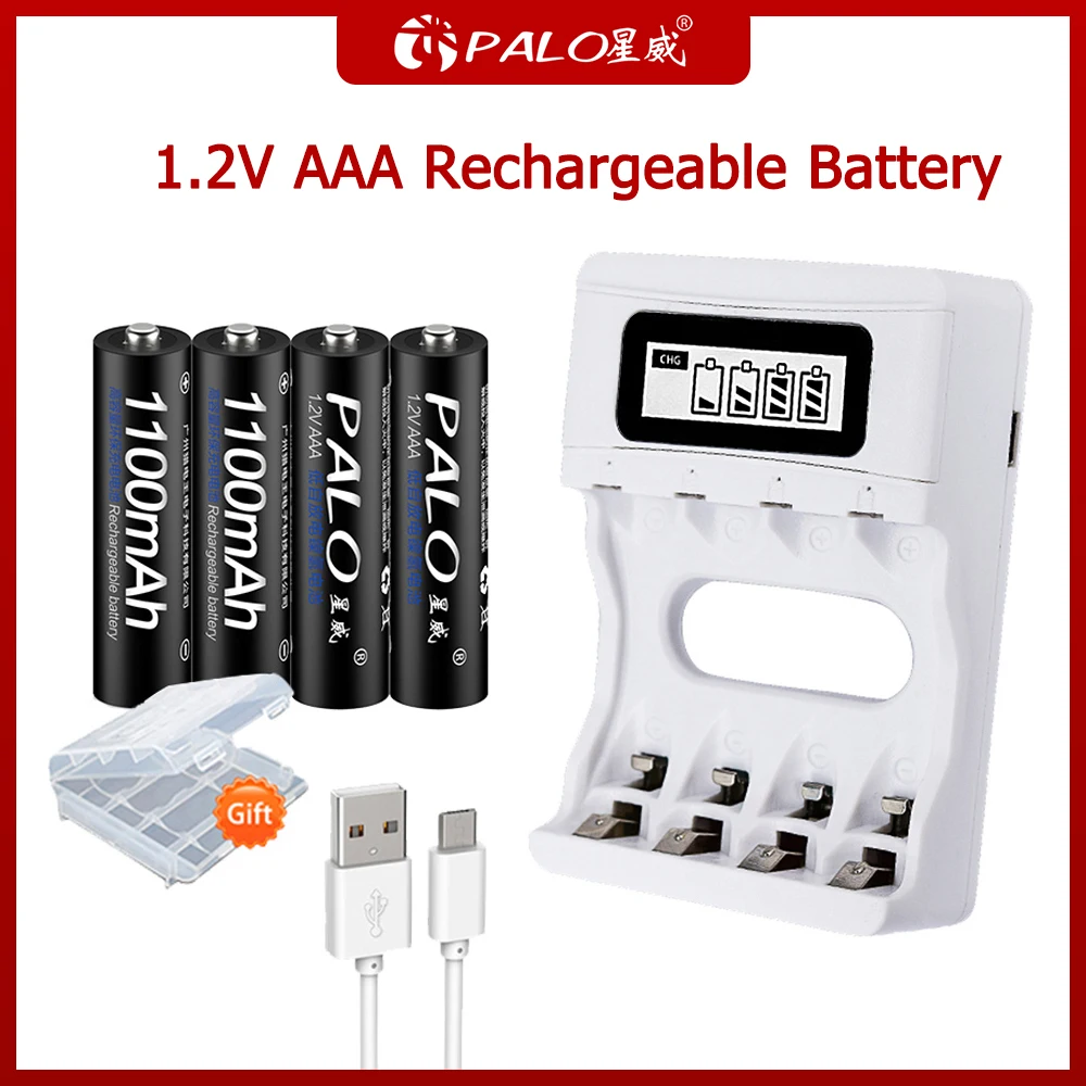 PALO AAA никель-металл-гидридного Перезаряжаемые Батарея 1 2 V батареи для пульта