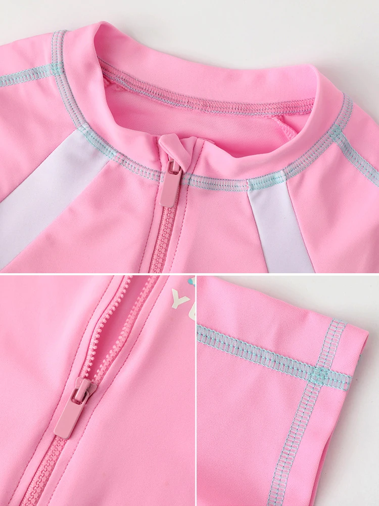 Quick Dry One Piece Swimsuit Children Long Sleeve UPF 50+ Rash Guards for Kids Girls Boys Beach Surf Bathing Swimming Pool Suit | Спорт и