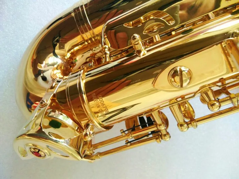 Бренд профессиональный саксофон-альт падение E золотой альт-саксофон с лентой
