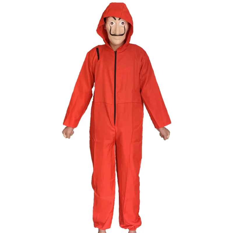 

Salvador Dali Cosplay La Casa De Papel Costume Adult Jumpsuit Red Bodysuit Fancy Outfit Carnival Party Dress Halloween Costumes