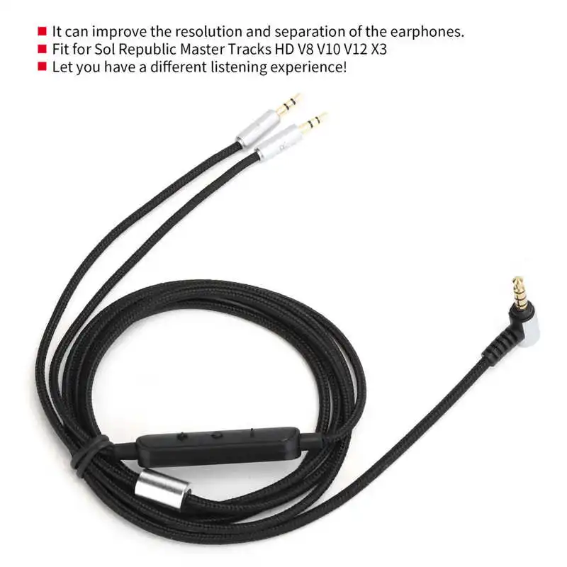 Headset professinal earphone accessories Headphone Cable with Wire Control Fit for Master Tracks HD V12 X3 | Электроника
