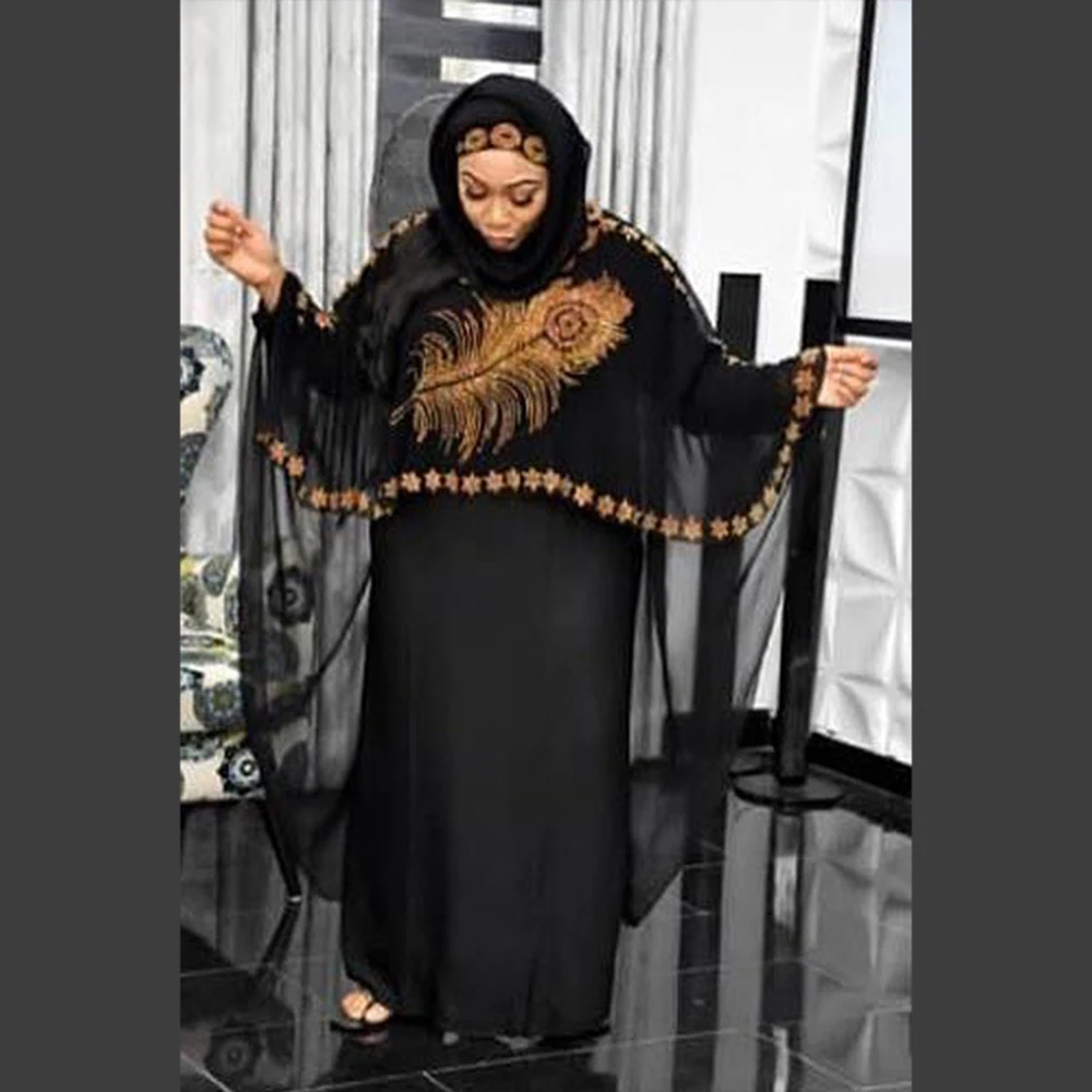 

Dashiki African Dresses For Women Pullover Bat Sleeve Loose Elegant Two-piece Set Women Hot drilling Traditional Clothes
