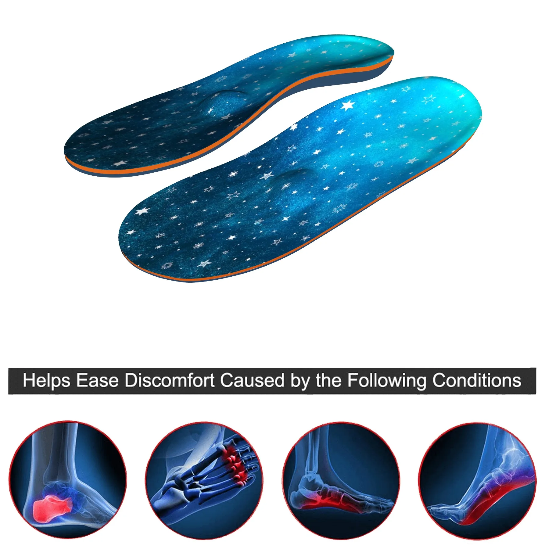 Flat Feet Orthopedic Plantar Fasciitis Insoles Heated Men Arch Support Template Heel Pain Women Sneakers Shoes Inserted Cushion