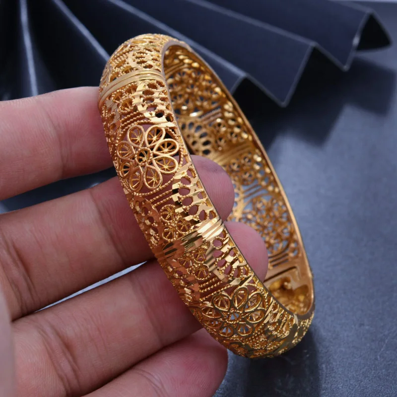 Wando браслеты 4 шт./лот ширина золотого цвета для женщин/девушек женский роскошный