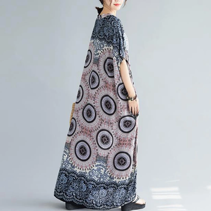 Хлопковое шелковое платье приталенное длинное летнее 2020 4XL 5XL 6XL 7XL 8XL | Женская