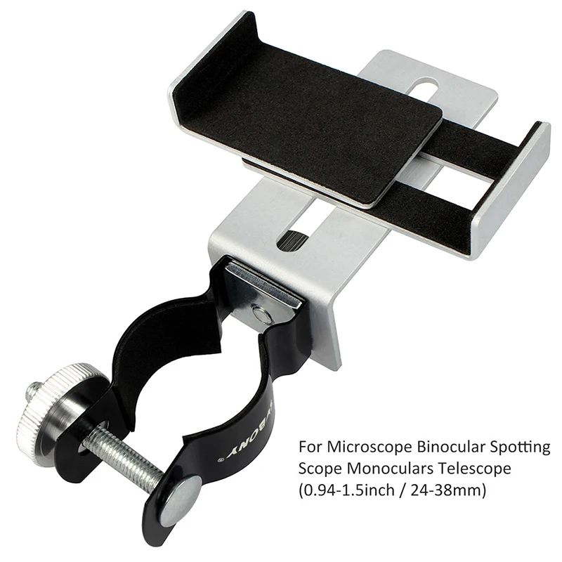 SVBONY-Soporte de teléfono Universal 24-38mm, adaptador ajustable para instalación, microscopio, rango de observación, soporte de Clip para telescopio
