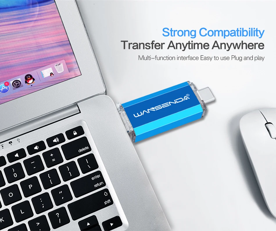 WANSENDA Usb 3,0 USB флеш-накопитель Тип C флеш-накопитель 32 Гб 64 Гб 128 ГБ 256 ГБ 512 Гб OTG флеш-накопитель высокоскоростной 3 в 1 Micro usb накопитель