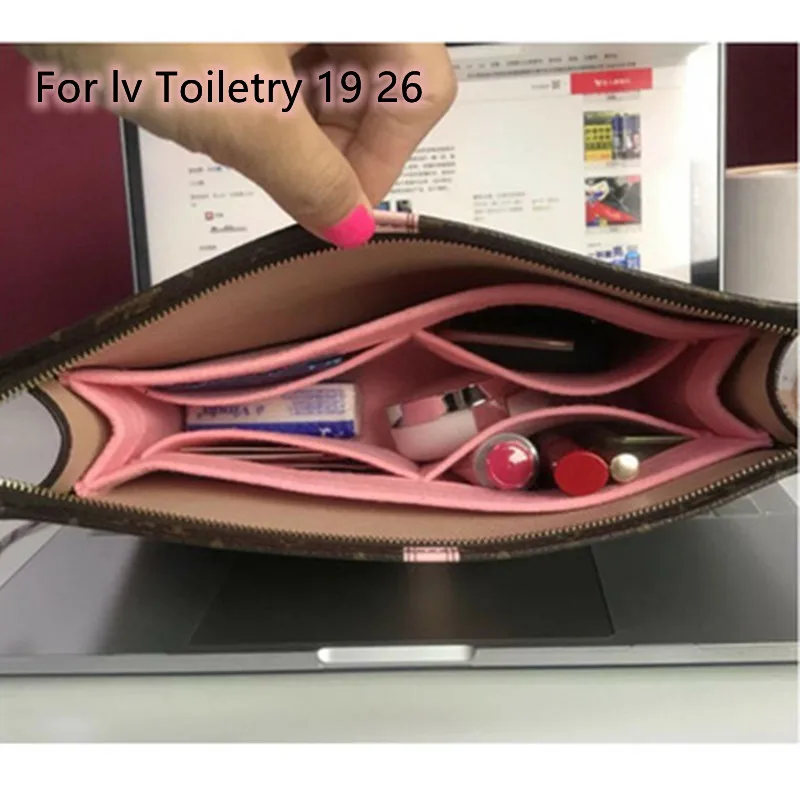 

For Toiletry Pouch 15 19 26 Bag Purse Insert Organizer Makeup Handbag Travel Organizer Inner Base Shaper 2021 new