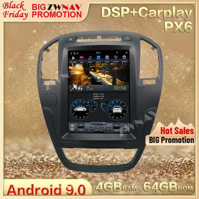 Тесла стиль большой экран android 9 0 автомобильный мультимедийный плеер для Opel Insignia