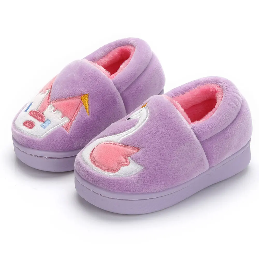 SITAILE/зимние домашние тапочки Детские с рисунками животных Нескользящие теплые