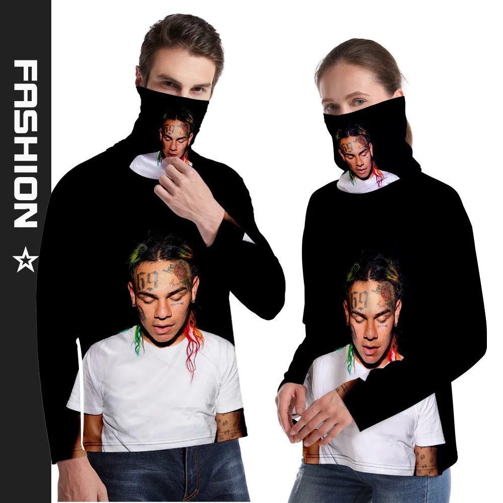 Забавная 3D футболка 6IX9INE для мужчин и женщин уличная одежда в стиле хип хоп с