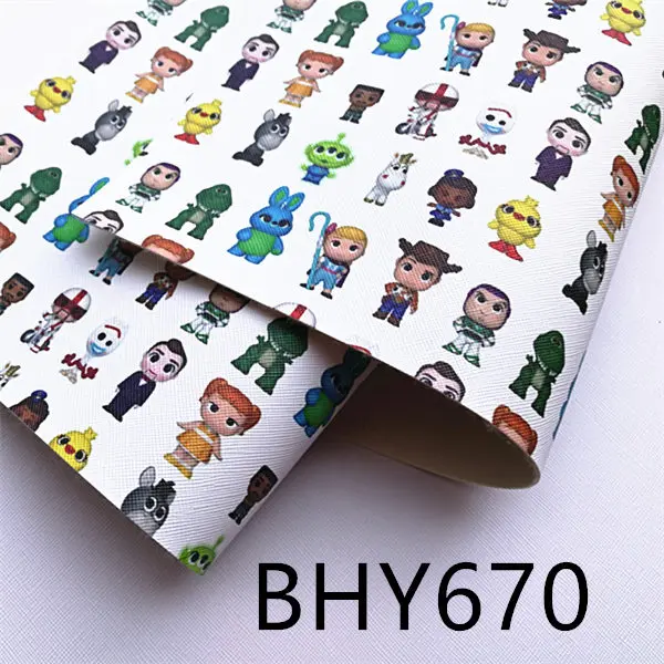 BHY670 10 шт./20*33 см принт искусственная кожа винил BHY667 - Цвет: BHY670