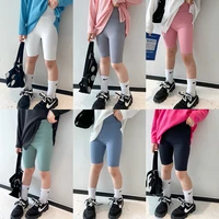 3 12years girls knee length kid pants medium trousers children cropped clothing spring summer skinny bottoms leggings