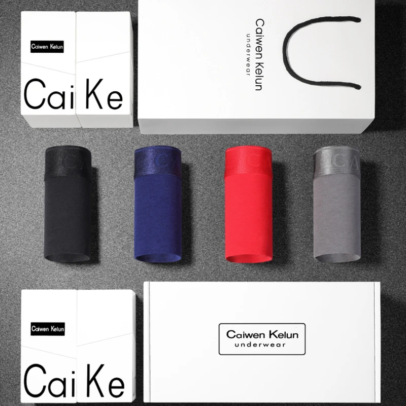 CaiwenKelun Cotton Boxer Homme Brand Underpants Male Panties Breathable Shorts U Convex Pouch Plus Size M-3XL Mens Underwear