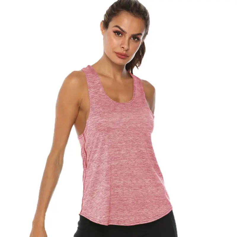 

Hot Summer Womens Sports Gym Racer Back Running Vest Fitness Jogging Tank Top 5 Colors Female Shirts Outfits S-XL