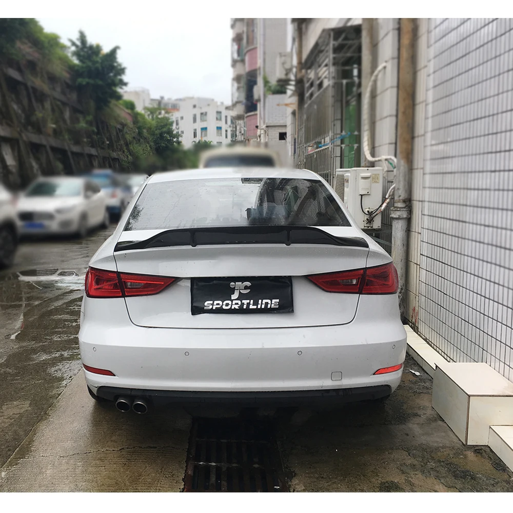 Задний спойлер багажника из углеродного волокна для Audi A3 S3 Sline RS3- задний спойлер багажника Крышка