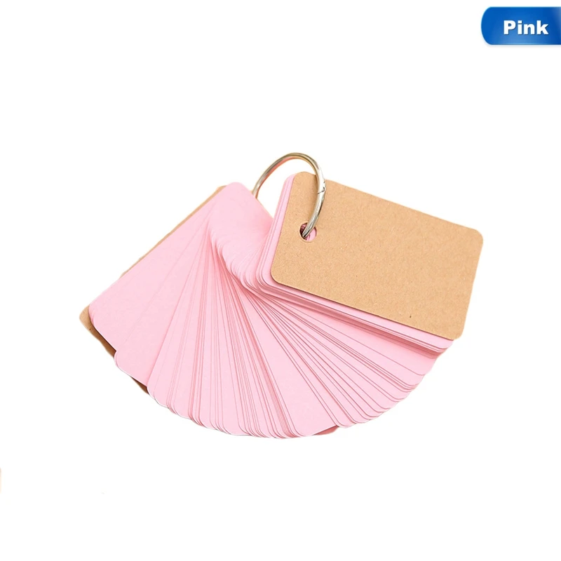 

Kraft Paper Binder Ring Buckle Loose-leaf Iron Ring Easily Flash Memory Card Learning Notes DIY Stationery 5 Colors 1pc
