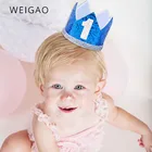 Повязка на голову для новорожденных, 1, 2, шапки ко дню рождения, 1 шт.