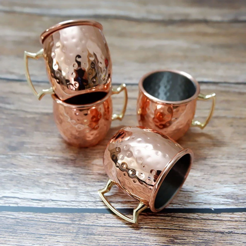 Мини-кружка из нержавеющей стали с 2 унциями в Москву мини-кружки Медная кружка