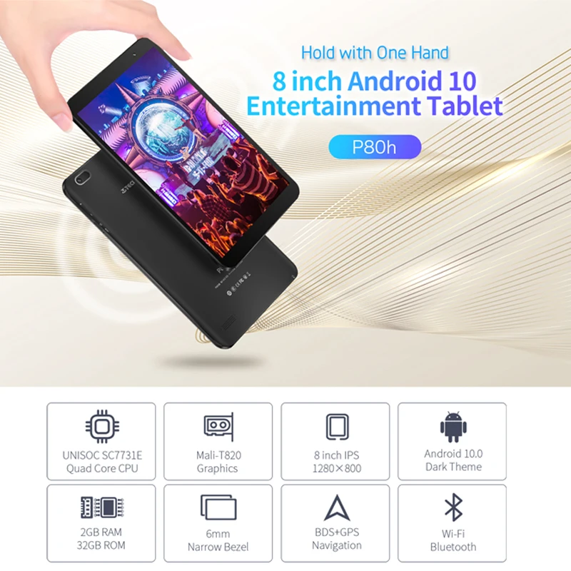 Teclast P80h 8 дюймовый 3G сетевой вызов Android 10 SC7731E 1280x800 IPS четырехъядерный GPS 2 Гб RAM 32 ГБ