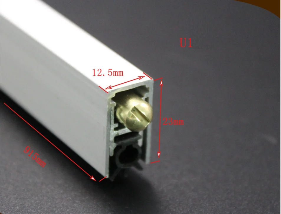 

U shape aluminium door bottom seal Sealing strip for automatic lifting for hotel doors