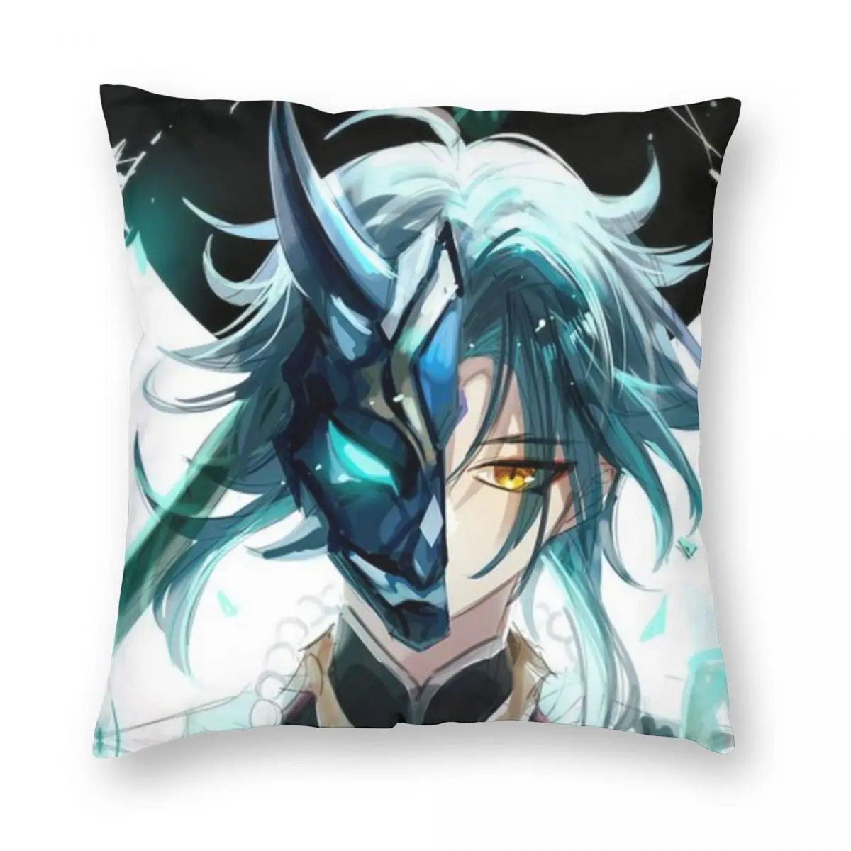 

Xiao Genshin ударная Подушка Чехол из полиэстера креативная молния декоративная подушка для комнаты чехол