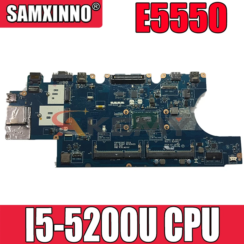 

Akemy LA-A911P для Dell Latitude E5550 материнская плата I5-5200U CN-08FP65 8FP65 M5HV7 материнская плата 100% тестирование