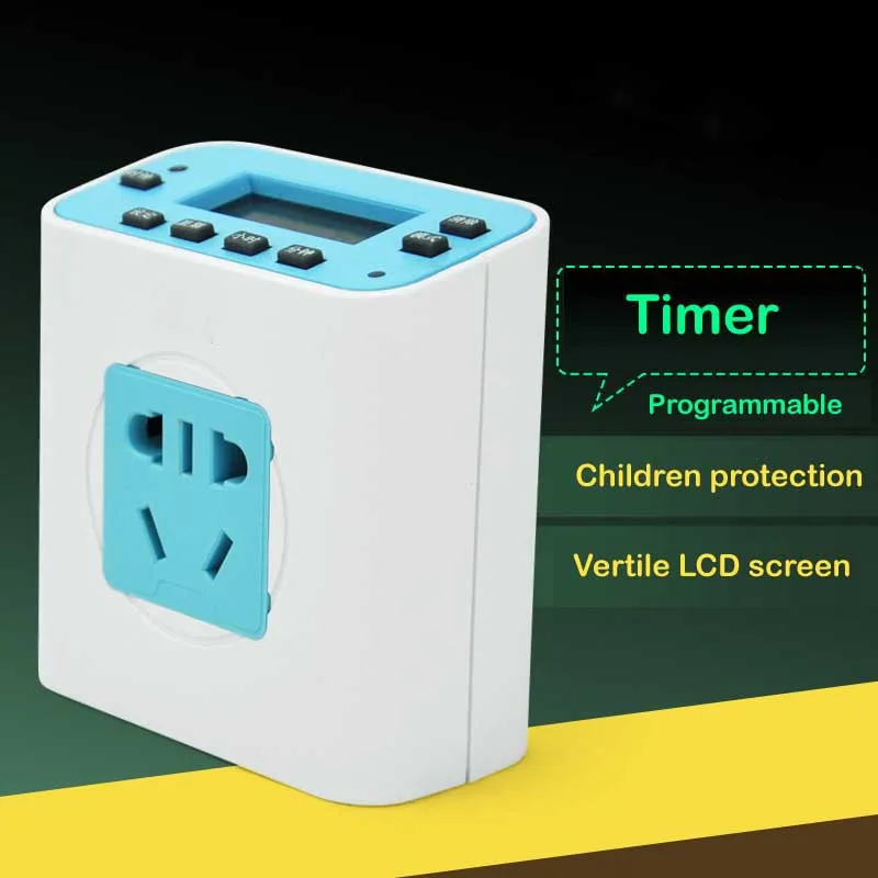 24 часа цифровой кухонный таймер переключатель гнездо/розетки времени с