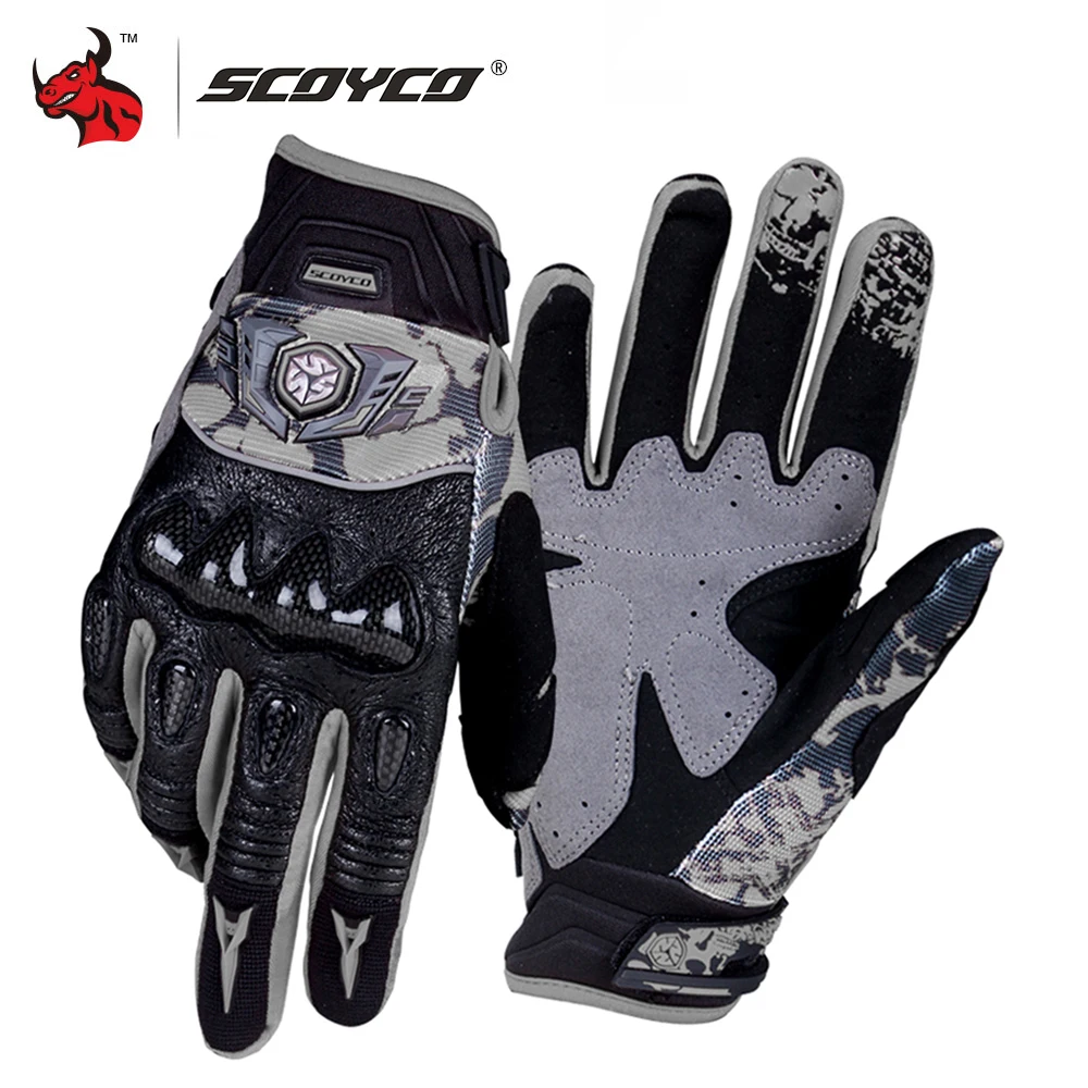 Мотоциклетные перчатки SCOYCO дышащие кожаные гоночные для мужчин и женщин|scoyco