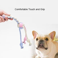 cotton dog toys puppy cotton chew knot toy dog cat durable braided bone rope toy tooth cleaning care pets dog accessories