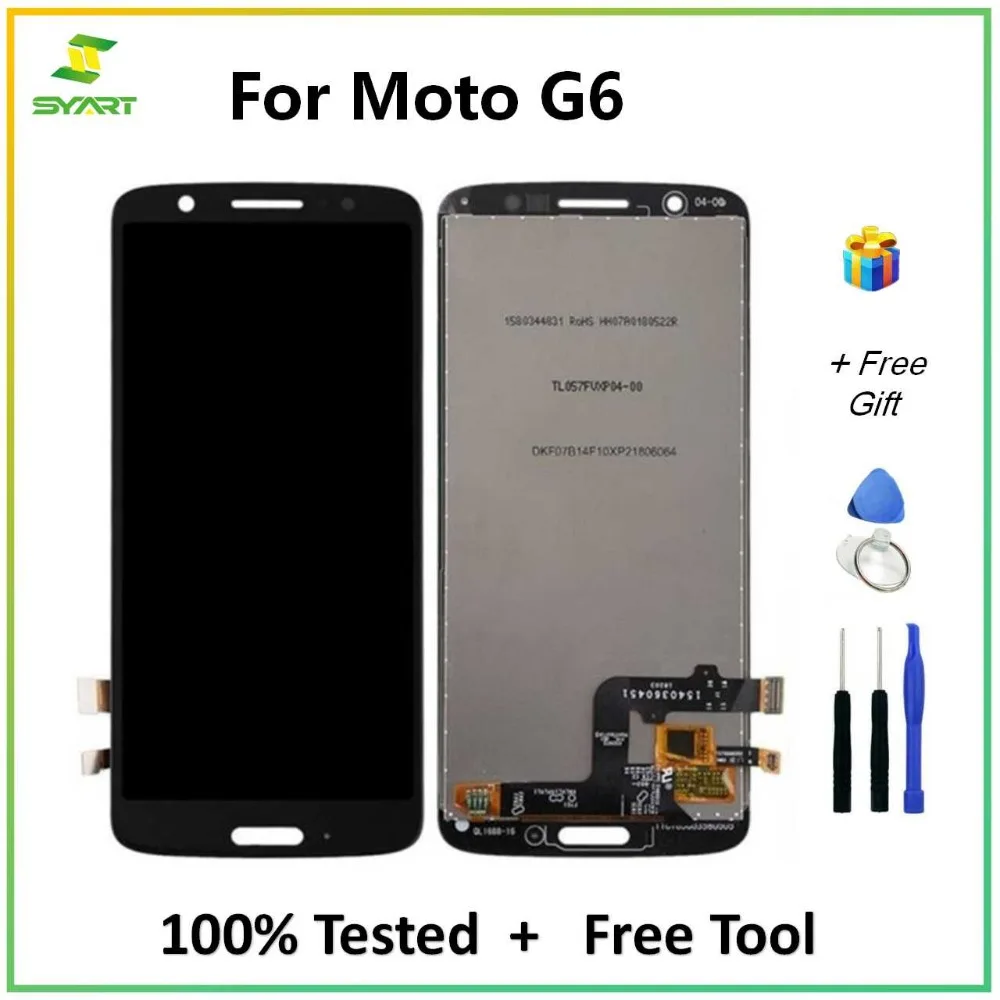 Для Motorola G6 ЖК-дисплей с сенсорным экраном дигитайзер сборка запасные части+ инструменты для Moto G6 XT1925 5,7 дюймов lcd-экраны