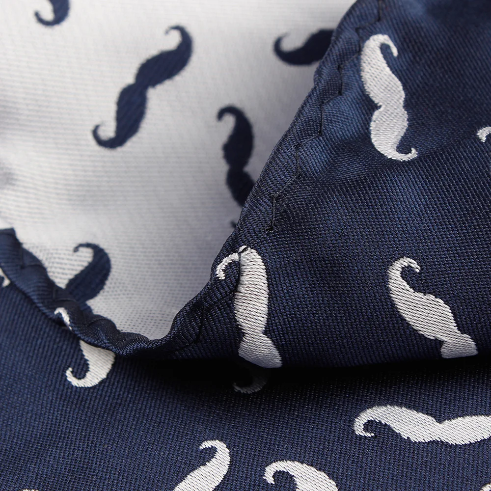 

Linbaiway Mens Handkerchief Suit Pocket Towel Women Polyester Cartoon Beard Pocket Square Towel For Business Wedding Custom Logo