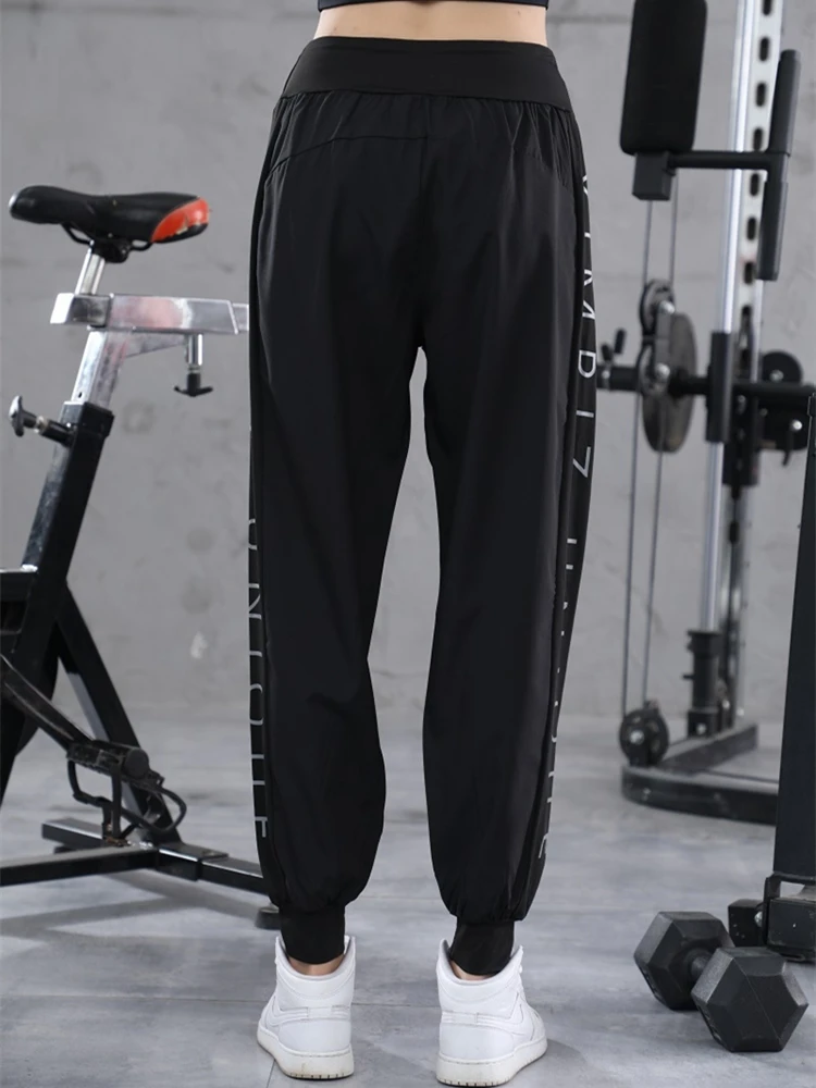 

Sport Pantalon Pour Femme Spring Summer Outfits Casual Bottoms High Waist Jogging Sweatpants Women Baggy Black Gray Quick Dry