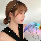 Женские ободки с кисточками Haimeikang, блестящие стразы, ободки для волос, свадебные обручи для волос